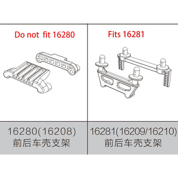 Fyfracing Shell Bracket 16281 Accessories Compatible with Hyper GO H16BM H16GT 1:16 Scale RC car Upgrade Parts (Aluminum)