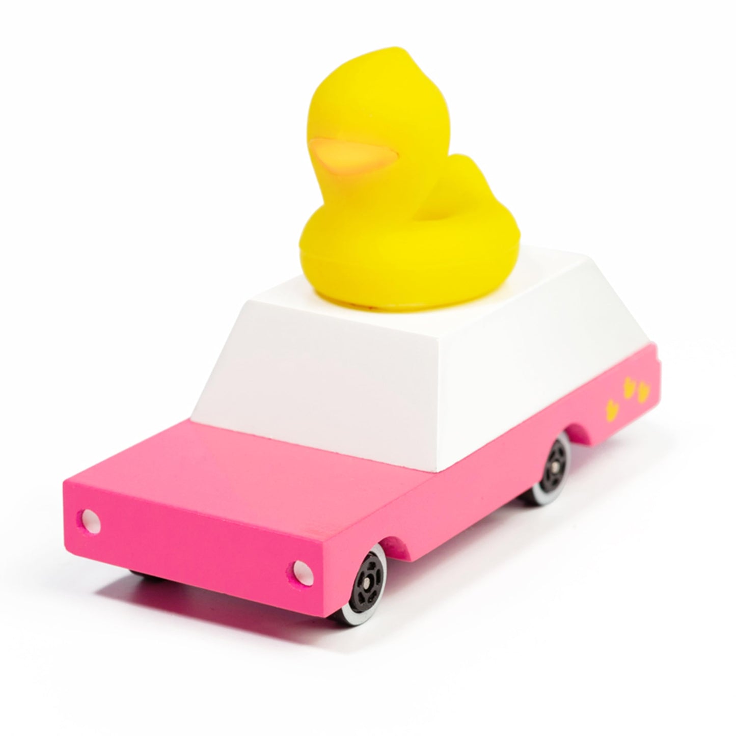 Candycar Wooden Diecast Collection - Duckie Wagon, Premium Handcrafted Beech Wood Toy Car