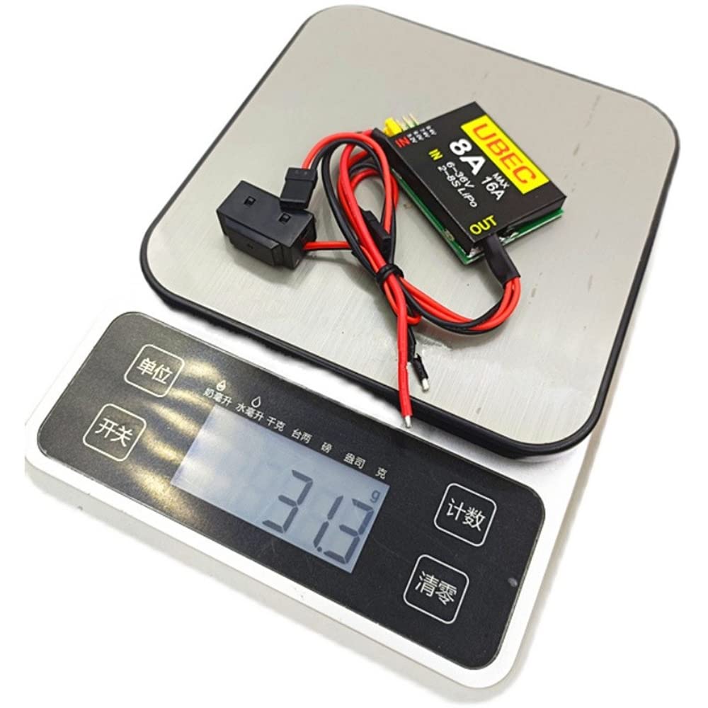 SoloGood 2S-8S Lipo 6-36V UBEC-8A BEC 5.2V/6.0V/7.4V/8.4V Servo Independent Power Supply Suitable for RC Sutomotive Fixed Wing A