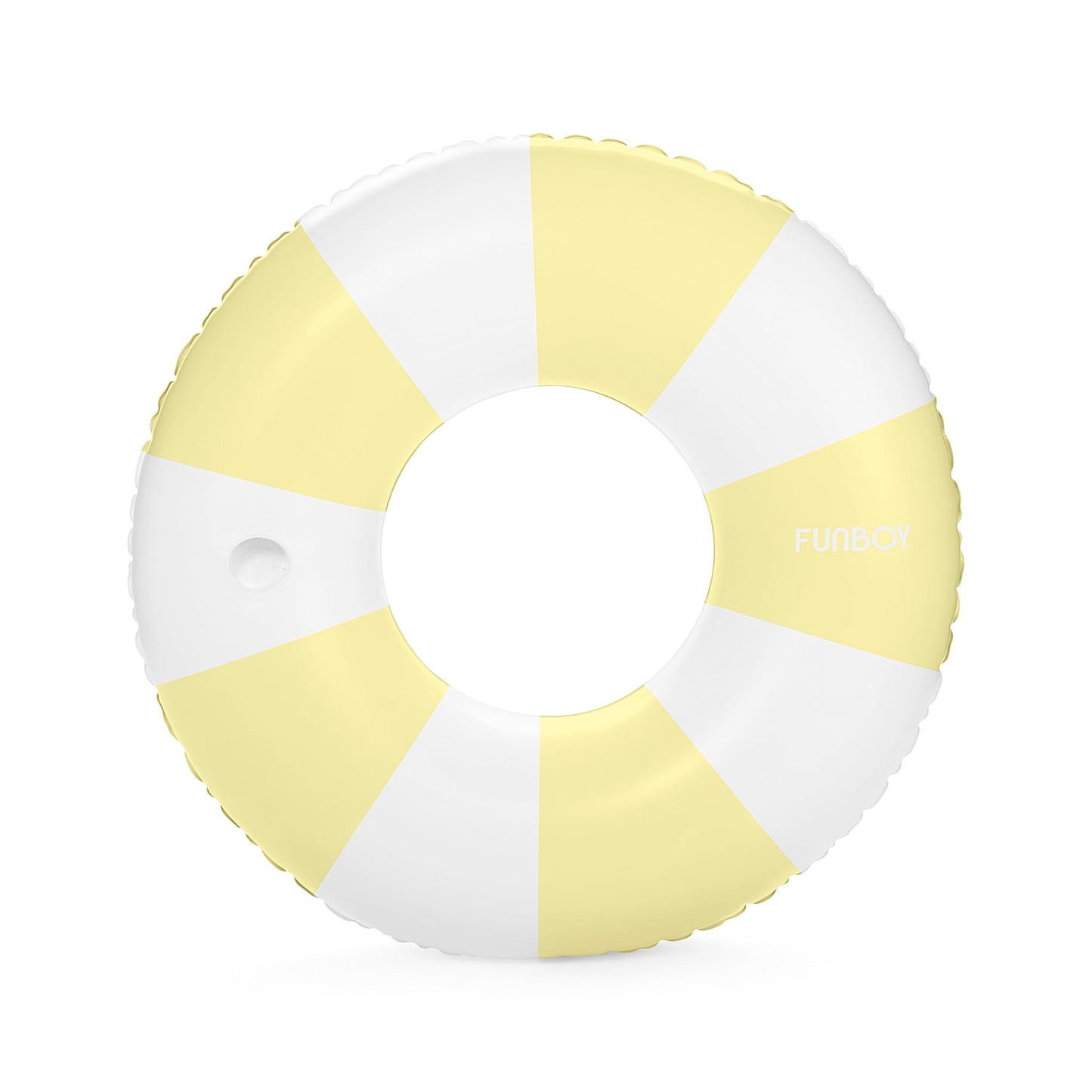 Funboy Giant Vintage Yellow Stripe Inflatable Tube Pool Float With Cup Holder 48'' | Large Pool Float For Adults | Inner Tube Sw