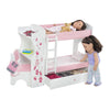 Emily Rose 18' Doll Bedroom Bunk Bed, Beds For 18 Inch Dolls, Baby Dolls Bunkbed With Large Clothes Storage Drawer, Desk, Chair, Bedding & Ladder, Furniture Organizer, Fits Most 14-19' Dolls