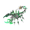 3D Metal Model Kits,3D Metal Puzzle For Adults Mechanical Scorpion King Green Steel Warcraft Collection Diy Animal Brain Teasers