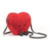 Jellycat Amuseables Heart Plush Crossbody Bag, 7 Fun & Unique Shoulder Purse for Kids and Adults