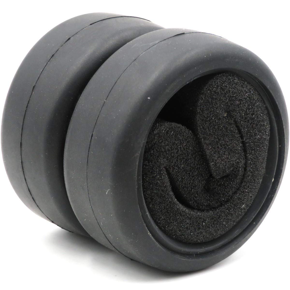 hobbysoul 4pcs RC 1/10 On Road Slick Tire Rubber Tyre Fit for 1:10 Touring Drift Car Wheel Rim