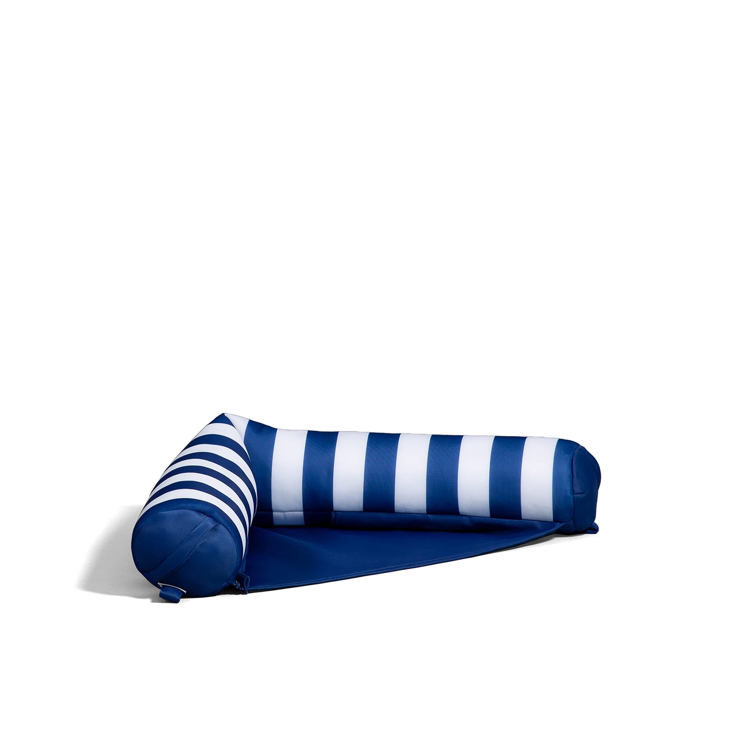 Big Joe Noodle Sling No Inflation Needed Pool Seat With Armrests, Americana Nautical Stripe Double Sided Mesh, Quick Draining Fabric, 3 Feet