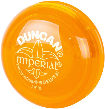 Duncan Toys Imperial Yo-Yo, Beginner Yo-Yo With String, Steel Axle And Plastic Body, Orange