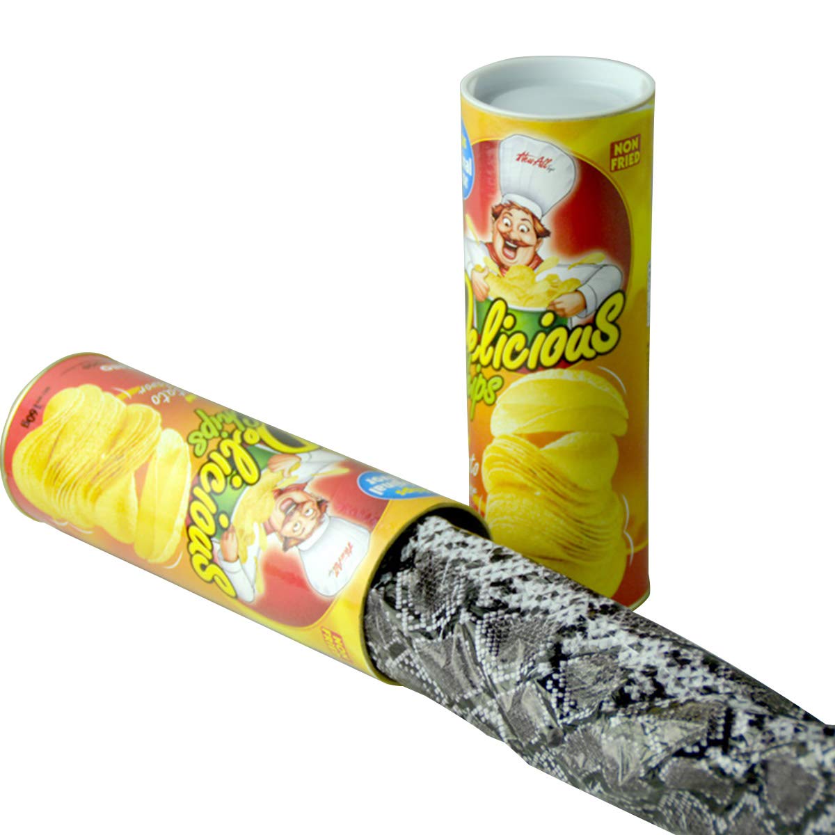 Blppldyci The Potato Chip Snake Can Jump Spring Toy Gift April Fool Day Halloween Party Decoration Jokes in A Gag Prank Large Si