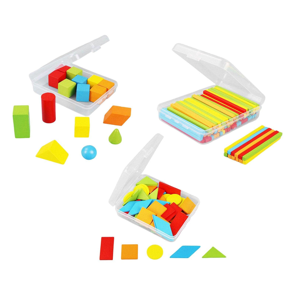 Enakshi Wood Geometric Shapes Blocks Set Sorting Stacking Toys Montessori For Game|Toys & Hobbies | Educational | Mathematics