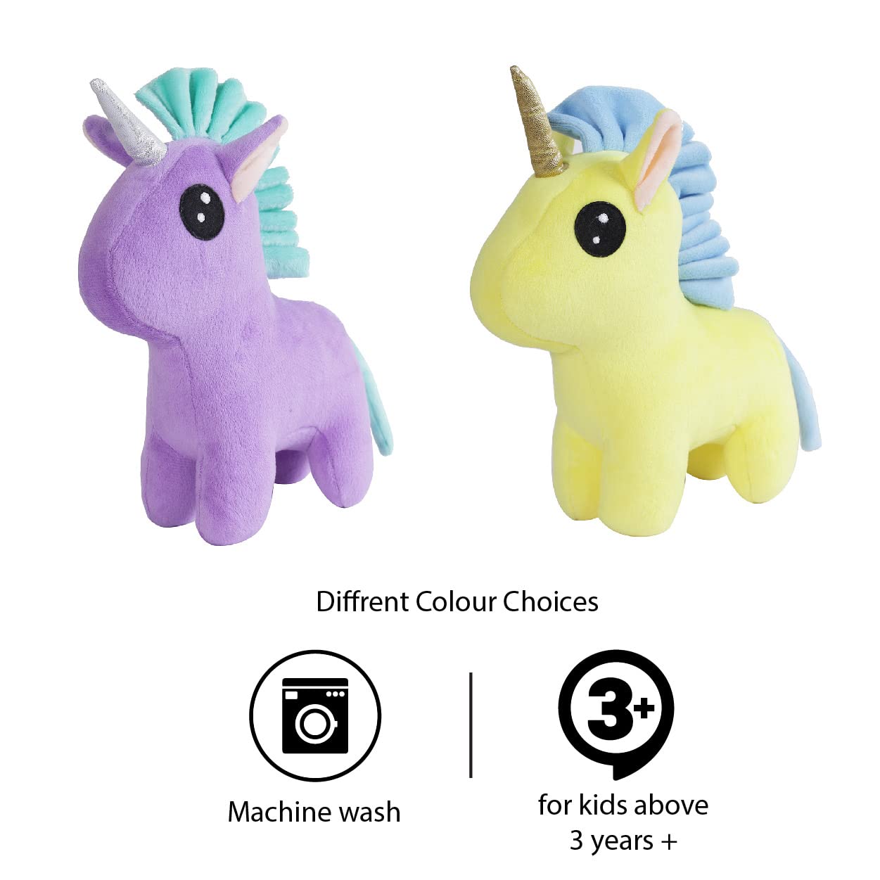Furrendz Dazzling Unicorn 10'' Plush|Animal Character Soft Toy-Unicorn|Furry Plush|Soft & Anti Allergic Fabric|Safe For Kids|Rol