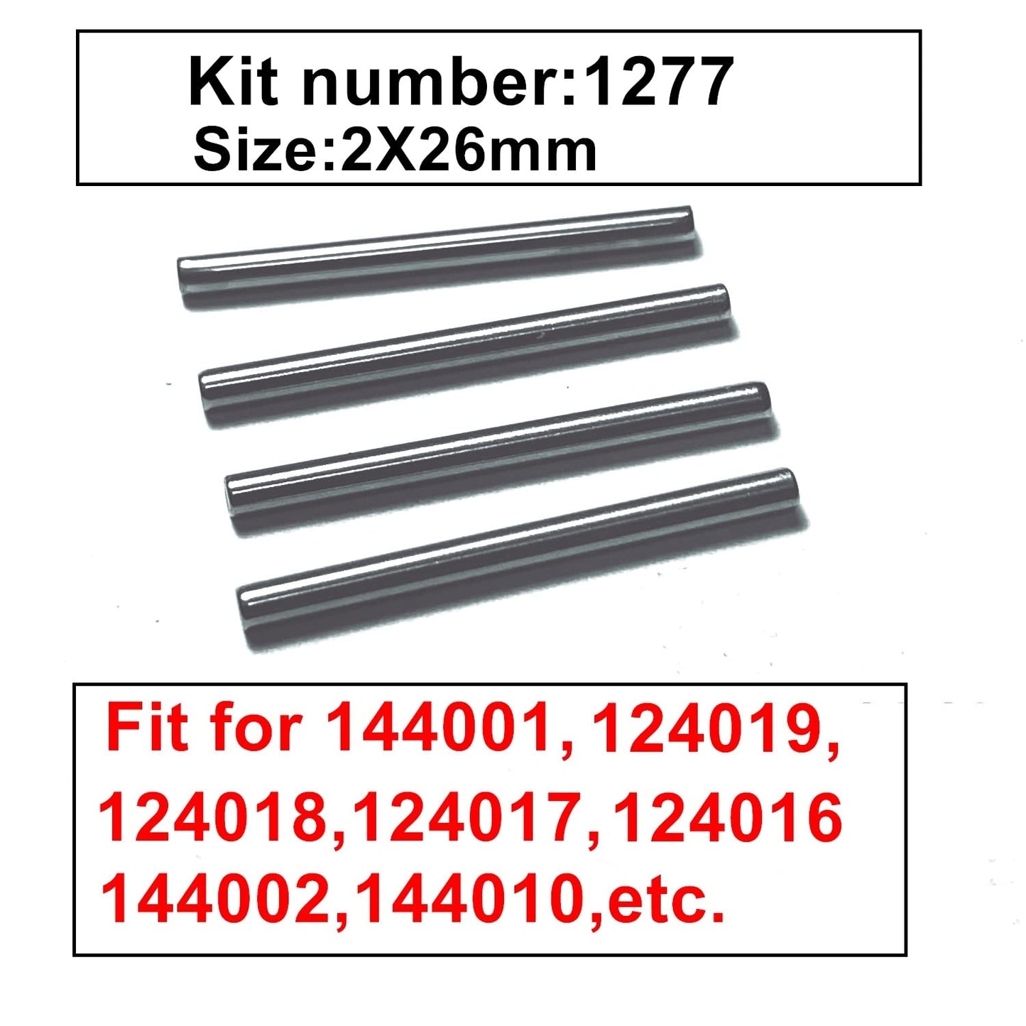 Optical Axis Pin,Wltoys Spare Parts 144001.1277 for C-Hub Carrier on Wltoys 144001 124019 124018 124017 124016 144010 144002 RC