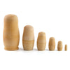 Koogel 6 Set Unpainted Nesting Dolls for Kids Blank Nesting Dolls Wooden Matryoshka for Parent Child Activities Birthday Gift DIY Enthusiasts