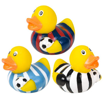The Dreidel Company Soccer Rubber Duck Toy Sports Duckies For Kids, Bath Birthday Gifts Baby Showers Classroom Summer Beach And