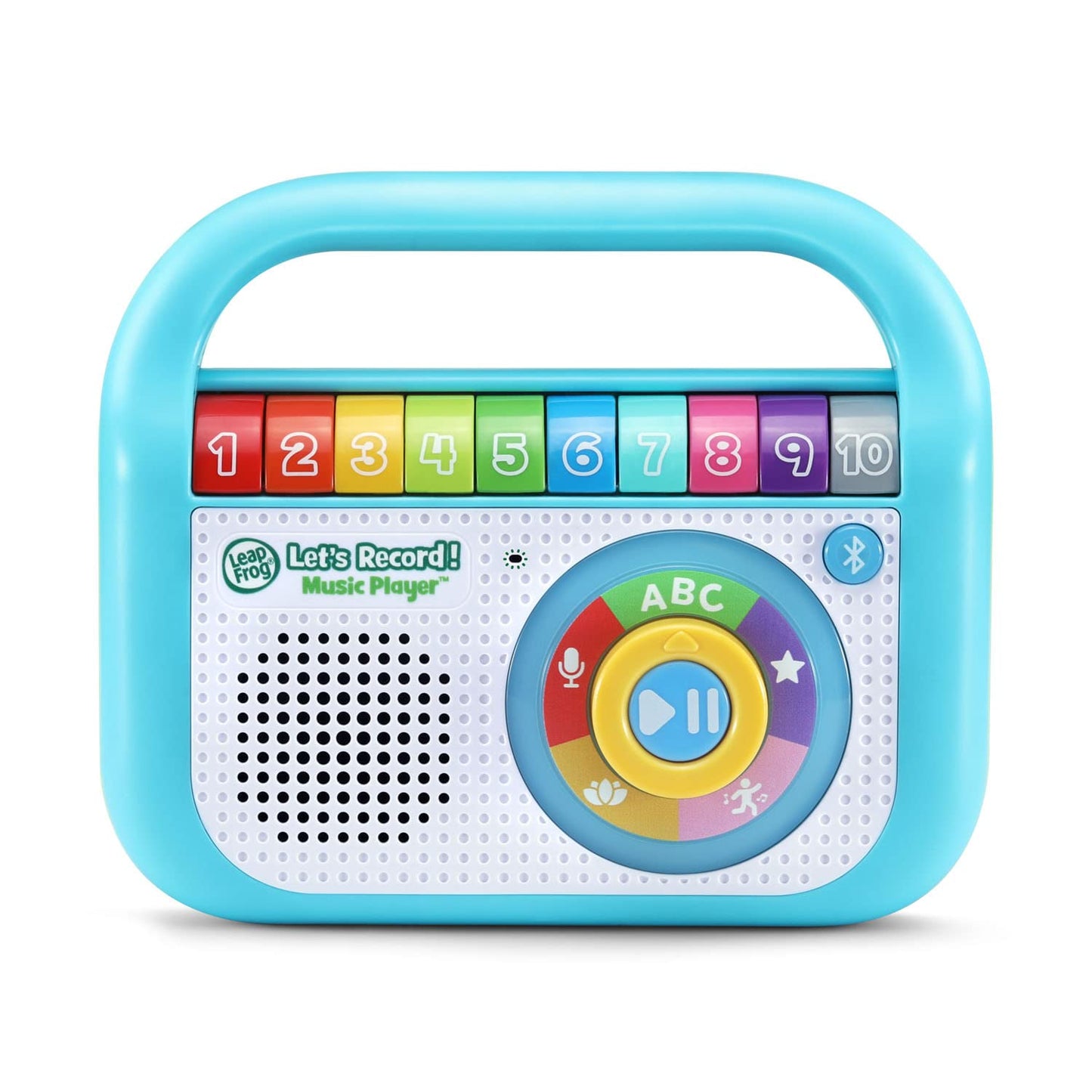 LeapFrog Let’s Record Music Player - Teal, Portable Toy, 6.9W x 5.8H x 2.4D, Fun Music Creation for Kids
