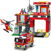 MindBox City Fire Rescue Building Set - 737pcs Fire Station, Truck & Helicopter Toy for Boys 6+, Red Color
