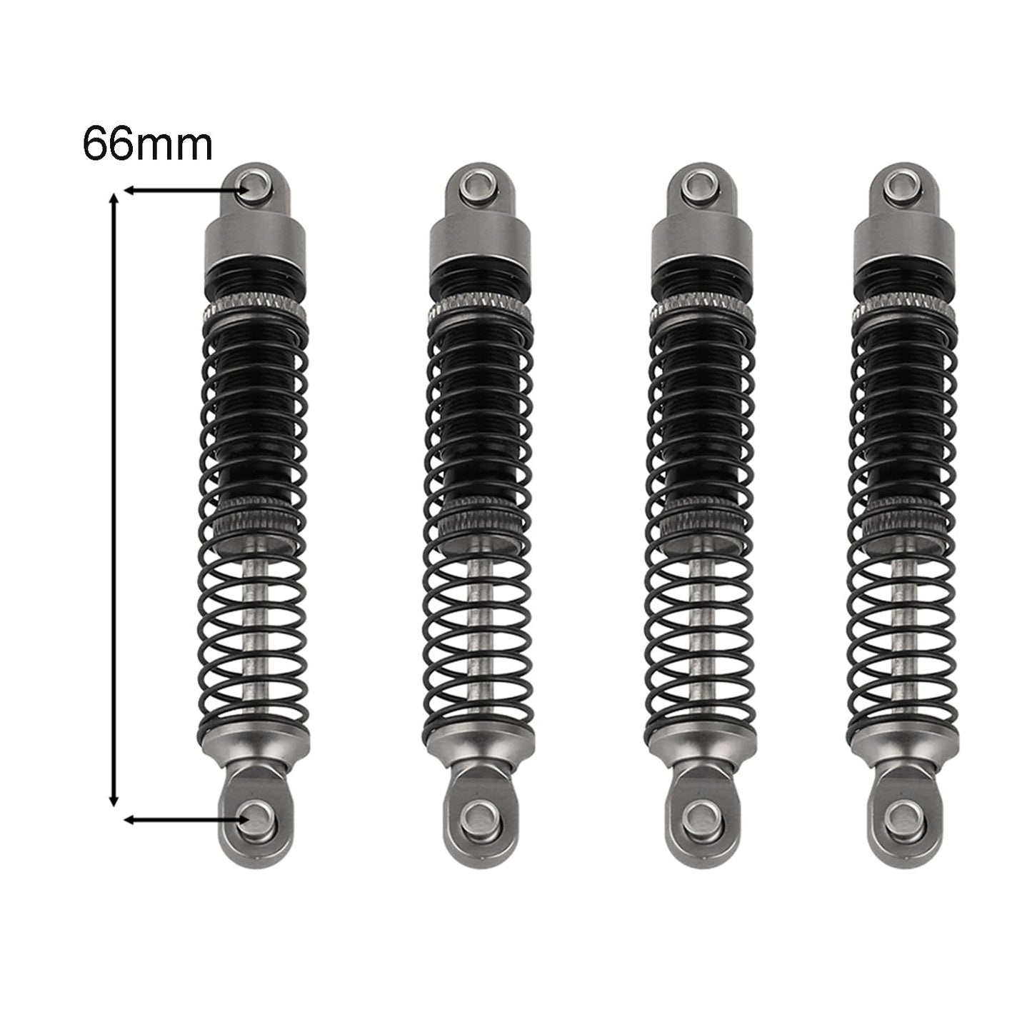 Pothyes 53mm 59mm 66mm 78mm Aluminum Long Threaded Shocks Absorbers Oil Damper for 1/18 RC Crawler TRX4M TRX-4M KUpgrade Parts (