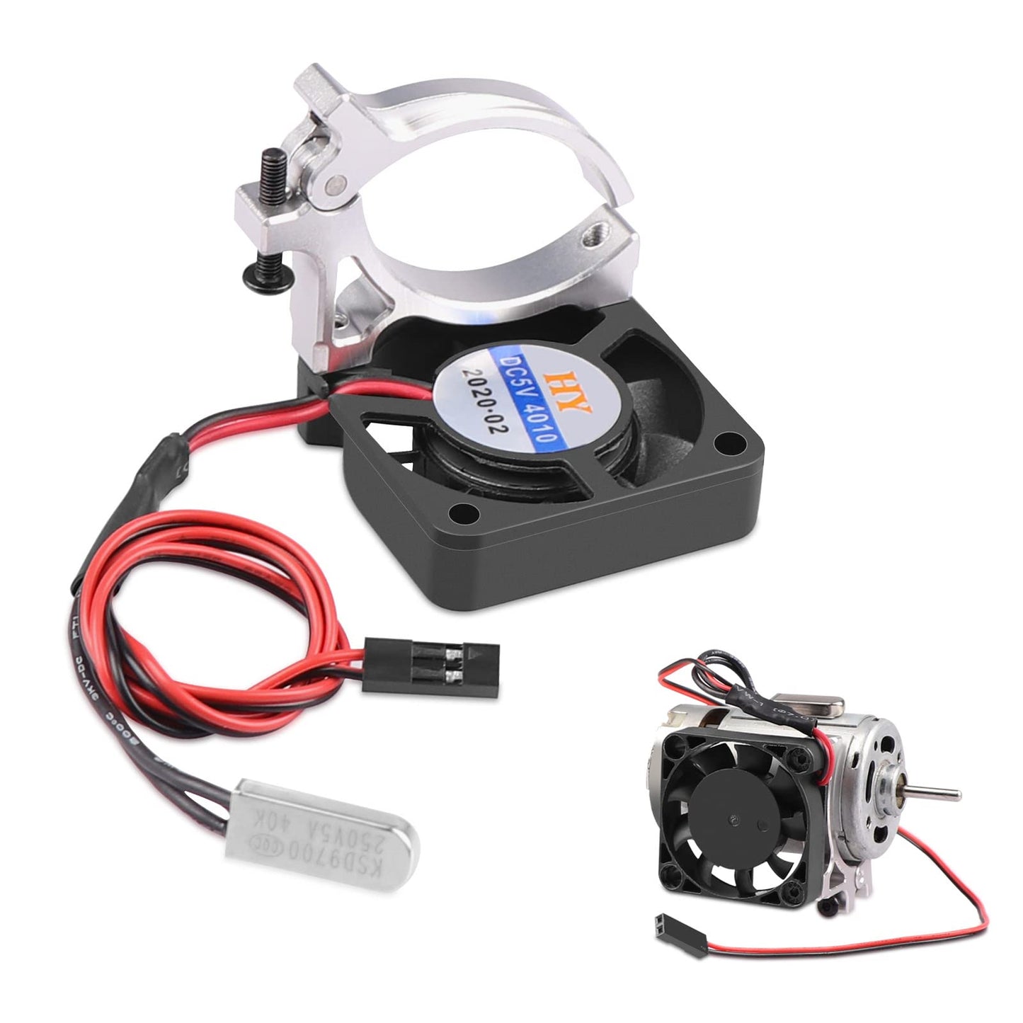 ACEKEEPS Aluminum Heatsink Fan for 1/10 Traxxas E-Revo UDR 1/8 Typhon Work with 42mm Diameter Brushless Motors