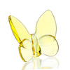 Kanpura Yellow Crystal Flying Butterfly Figurine,Glass Butterfly Figurine Ornament,Crystal Butterfly Collectible For Wedding Christmas Party Decor