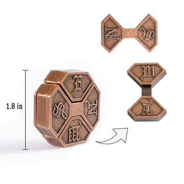 Brain Teaser Puzzles 3 Pieces Metal Cast Puzzle Games Toys 3D Highly Difficult mature-themed Puzzles IQ Educational Box for Teens