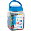 Edx Education - 13283 Color Tiles - Mini Jar - Colorful, Plastic Squares - Sorting And Sequencing Activity - Math Manipulative