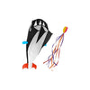 IMAGE Large 3D Black Dolphin Kite for mature-themed 82.67in*10.62in Frameless Soft Parafoil Giant Kite Easy to Fly Beginners and Perfect for The Beach Family Activity