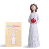 Siguejor Teacher Gifts,Grateful Heart,Hand-Painted Resin Figurines Of Woman Holding Red Apple, To Express Appreciation For Teach