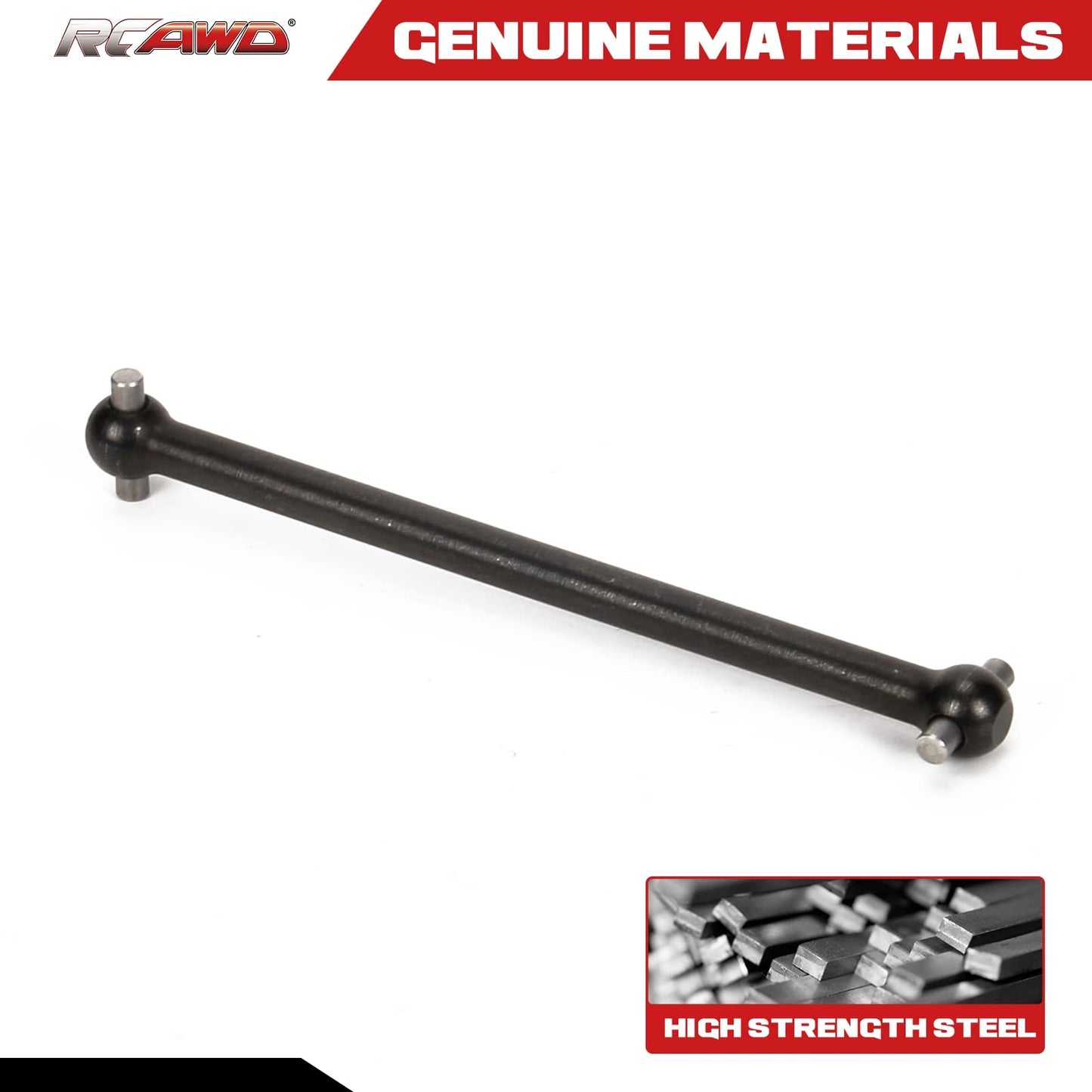 RCAWD Rear Driveshaft Dogbone 82mm #45 Steel AR310470 ARAC4030 for Arrma Outcast Notorious Typhon 6S BLX Upgrade Parts (Black)