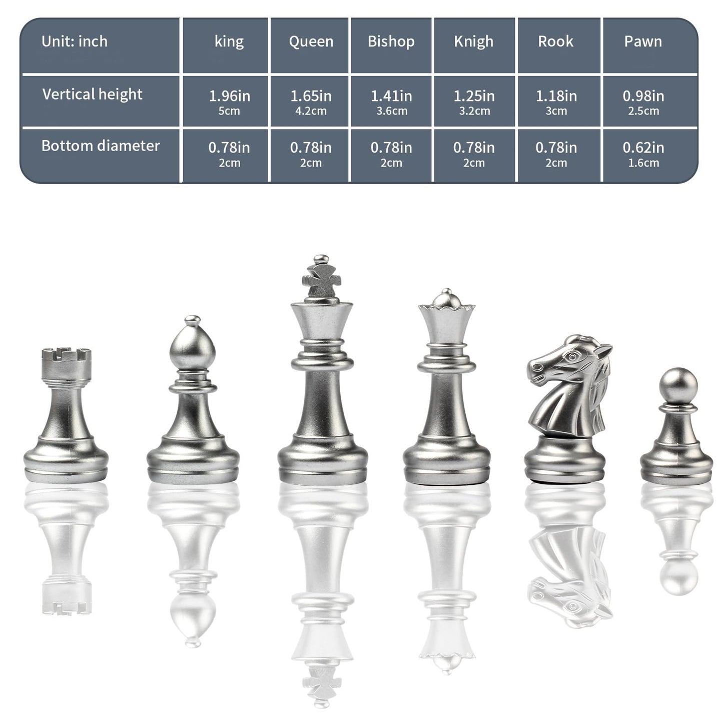 Travel Chess Set Magnetic Vikutu 9.7 Inches Portable Small Folding Chess Board (Medium)