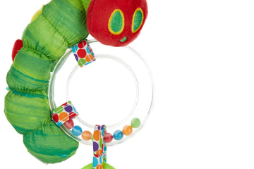 KIDS PREFERRED The Very Hungry Caterpillar Ring Rattle, Multicolor, 6x2x7 Inch - Infant Toy for Sensory Development
