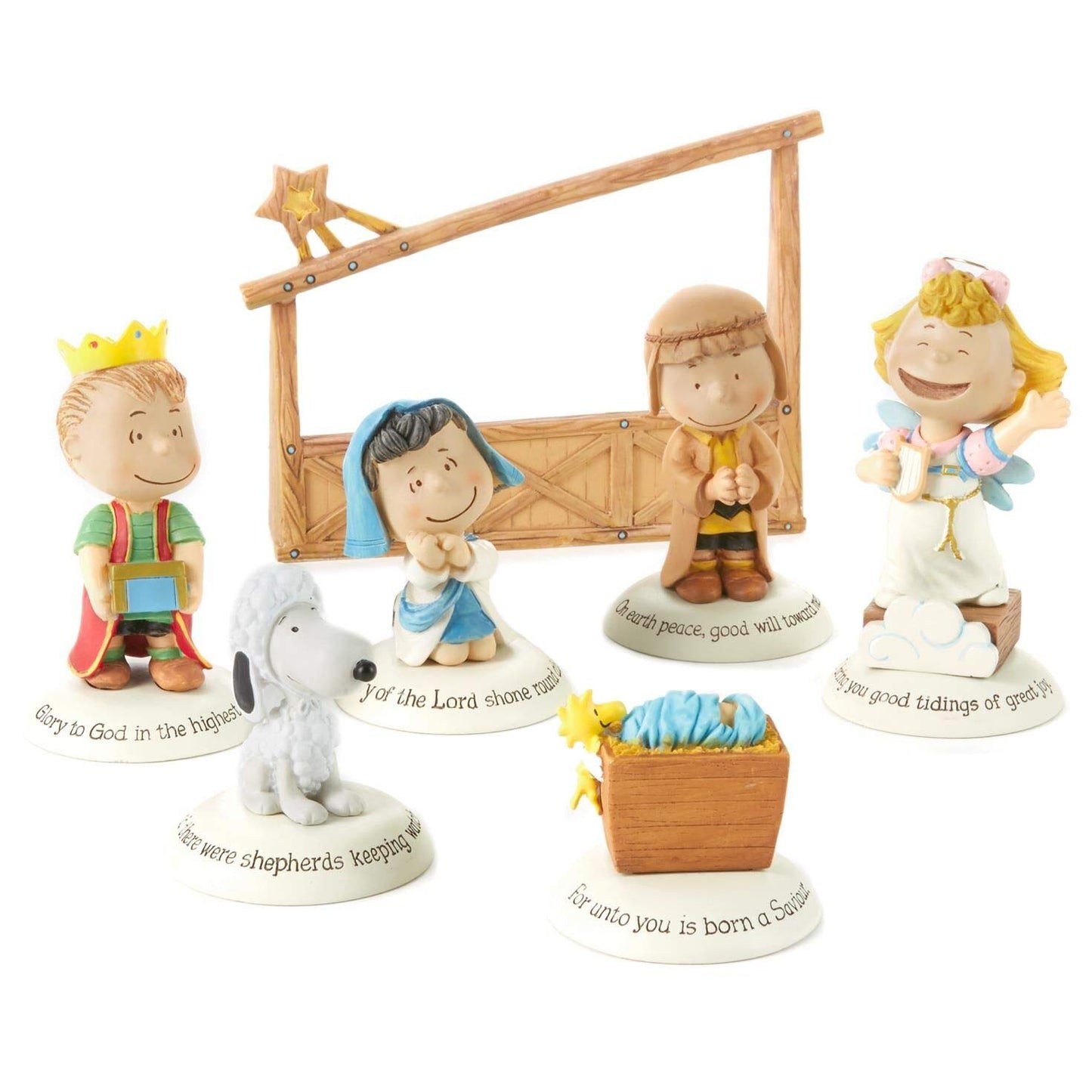 Hallmark Glad Tidings Peanuts® Nativity, 7-Piece Set Figurines Movies & Tv,Religious
