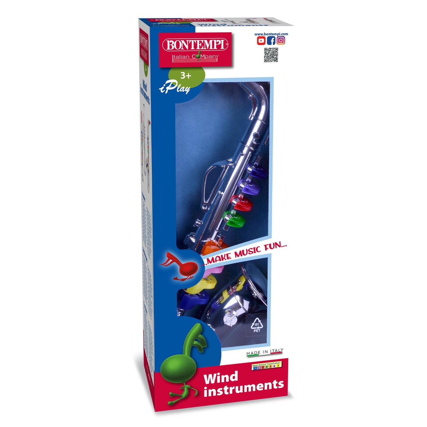 Bontempi 32 4331 8 Notes Saxophone, 42 Cm, Multi-Color