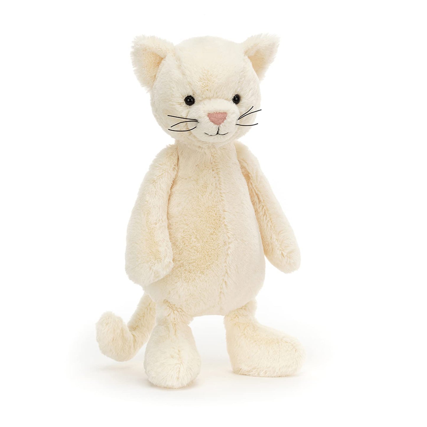 Jellycat Bashful Cream Kitten Stuffed Animal, Medium 12 Inches | Cats & Kittens Plush Toy | Classic Children'S Gift