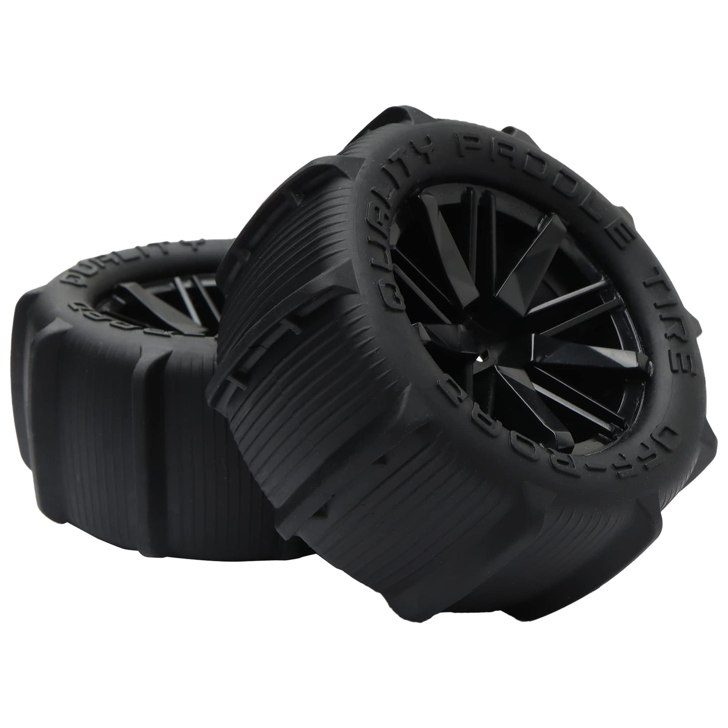 GDOOL 1:10 1:12 Paddles Buggy Tires Hex 12mm Wheels for Snow Sand 1:10 1:12 9125 9155 9156 124009 X-07 F-10 YC400 2995RC Car(2 P