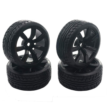 4Pcs ShareGoo OD62mm Hard Plastic RC Drift Car Tires & Wheel Rims 12mm Hex Tyre Compatible with Traxxas HSP Tamiya HPI Kyosho 1/