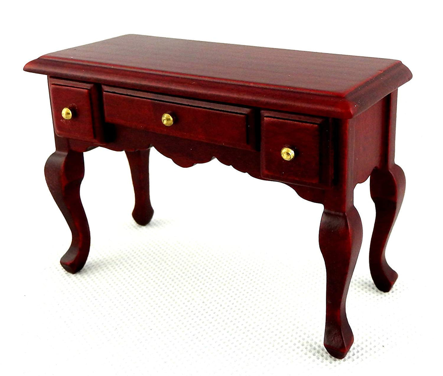 Melody Jane Dolls Houses Mahogany Writing Desk Secretary Table Miniature 1:12 Study Furniture