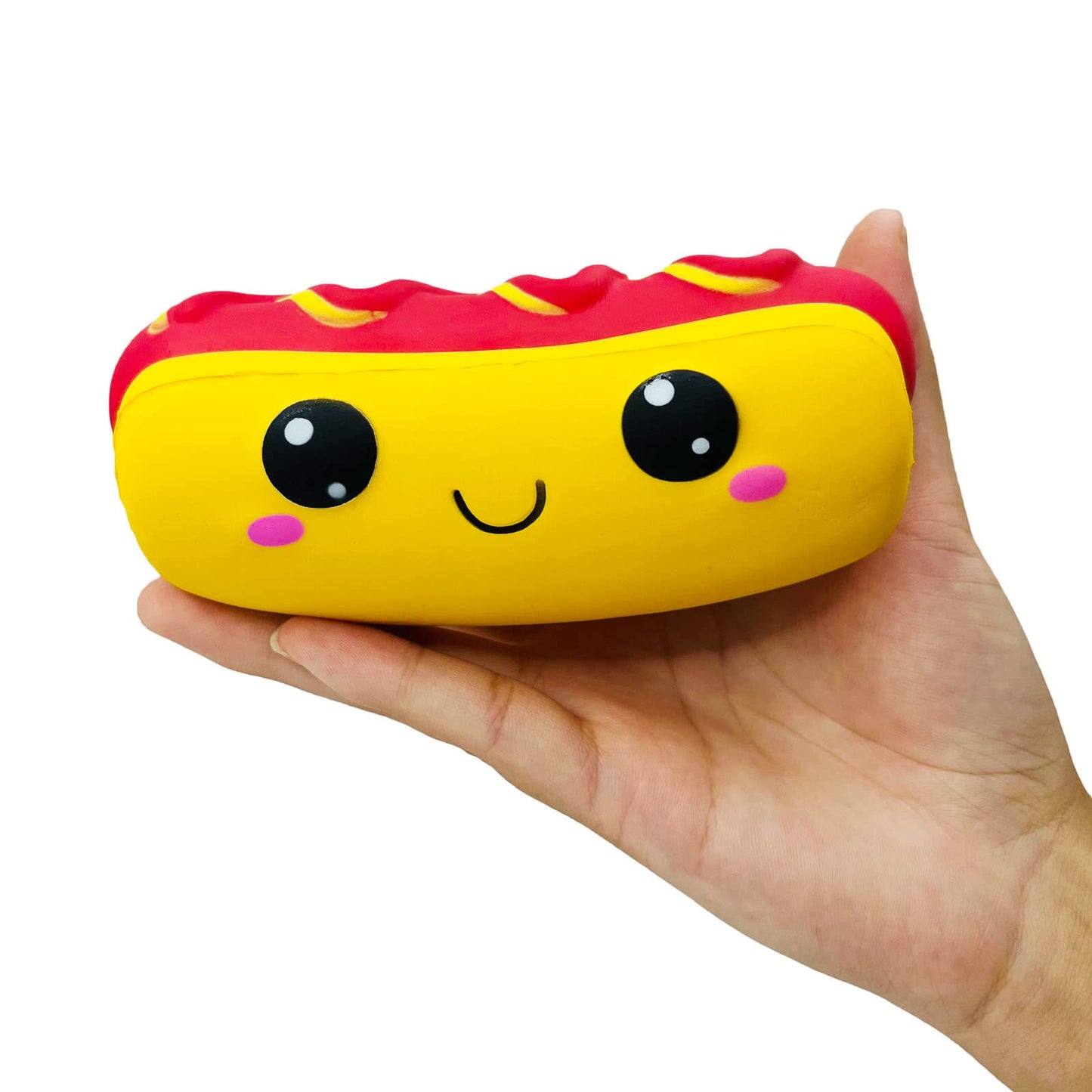 Funnysquee Slow Rising Hot Dog Squishies Toy For Kids Birthday Gift,Cute Simulation Food Stress Relief Squishys Squishi Squeeze Toys