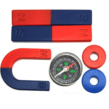 Eudax Physics Science Magnets Kit For Education Science Experiment Tools Icluding Bar/Ring/Horseshoe/Compass Magnets