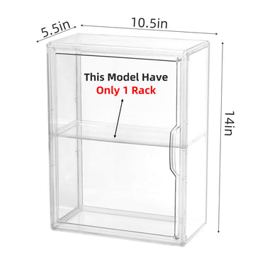 Display Case Compatible with Labubu POP MART, Acrylic Clear Display Box Shelf for POP MART Labubu Doll, 1 Pack one Divider