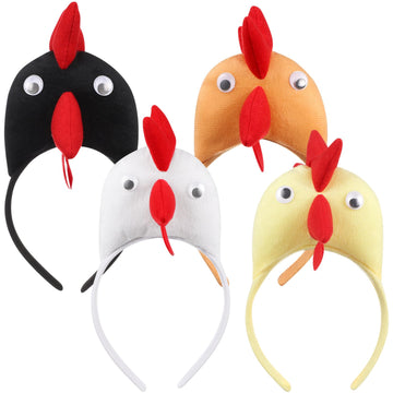 Garneck 16 PCS Chicken Headband Rooster Headband for Adults Kids Animal Chick Festival for Halloween Thanksgiving Party Supply (