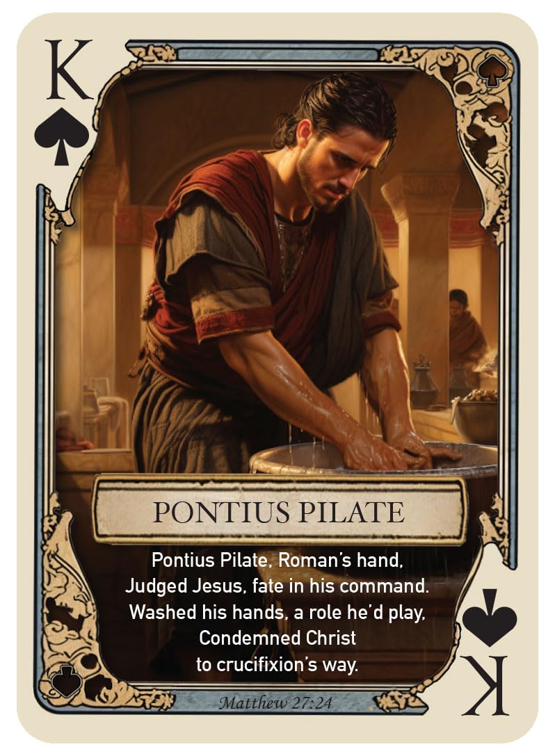 Generic New Testament Character Playing Cards - Features 53 Iconic New Testament Characters with Beautiful Artwork and Poetry, S