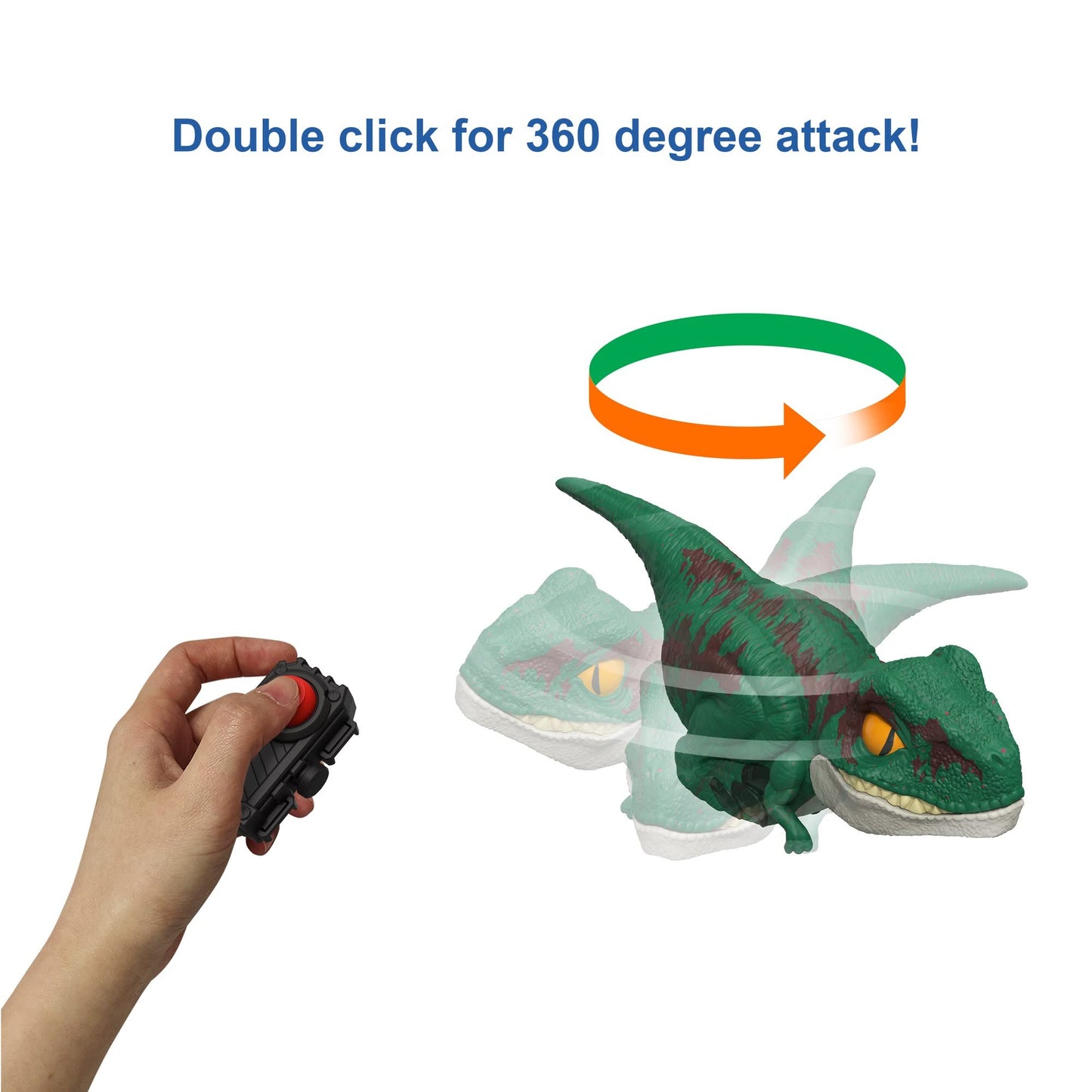Mattel Jurassic World Dominion Uncaged Click Tracker Velociraptor Dinosaur Action Figure, Toy Gift With Interactive Motion And Sound, Clicker Control