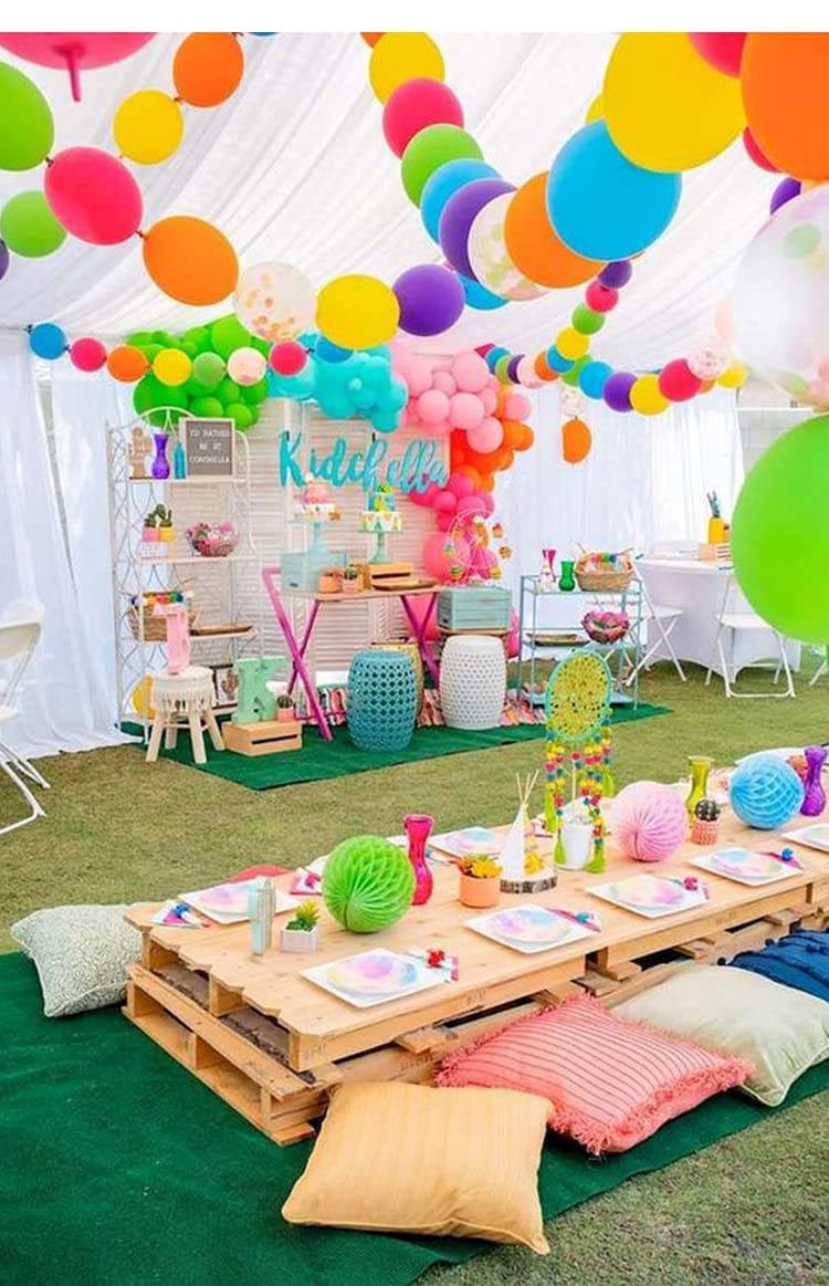 In-Jooyaa 12 Inch Purple Link Balloon 60 Pcs Quick Linkable Balloon For Party Decoration