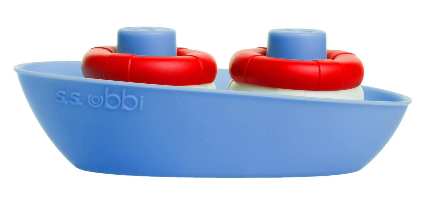 Ubbi Boat & Buoys Bath Toys, Includes 1 Boat And 4 Buoys, Bath Time Toys For Toddlers