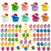 Aweelon100 Pcs Christmas Tiny Ducks Mini Resin Ducks Tiny Ducks (A)