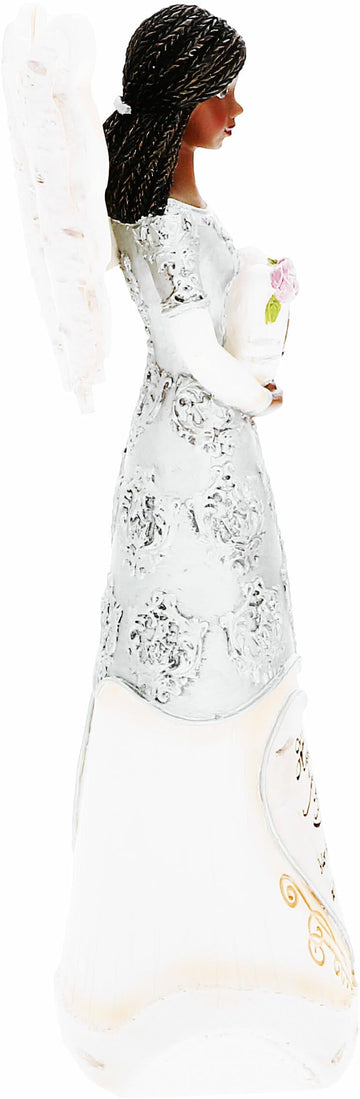 Pavilion Gift Company - Happy 60Th Birthday - 6' Ebony African American Angel Figurine Religious Best Friend Bestie Bff God Jesus Lover Christian Christ Gift Present