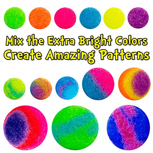 Creative Kids Magic Bouncy Balls - Diy Stem Toys - Science Kit For Kids - 25 Multicolor Bags & 5 Molds Makes Up To 43 Balls