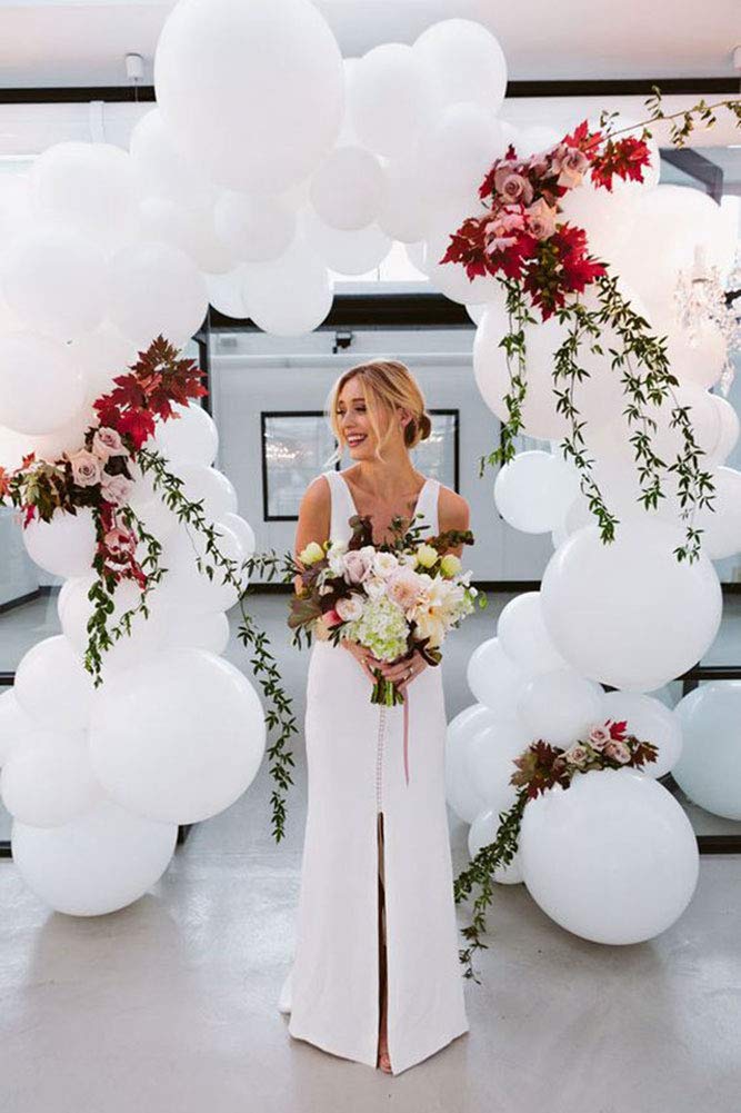 Oupking 18 Inch White Balloons Big Round Latex Balloon Giant Thick White Balloons For Party Decorations Pack Of 25