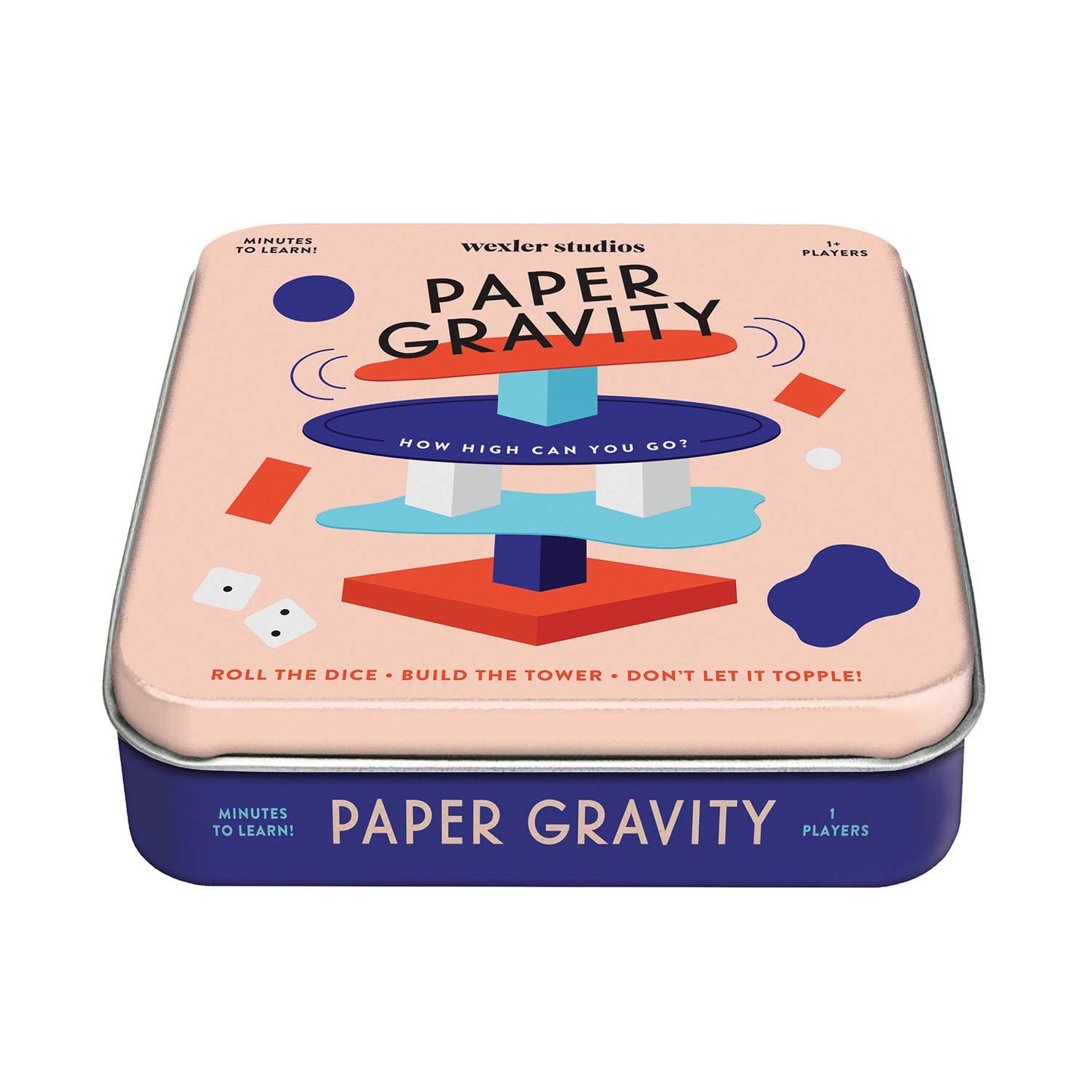 Galison Paper Gravity Game - Fun Balancing Game For 2+ Players, Easy To Play Game For Ages 6+ - Convenient Storage Tin And Instr