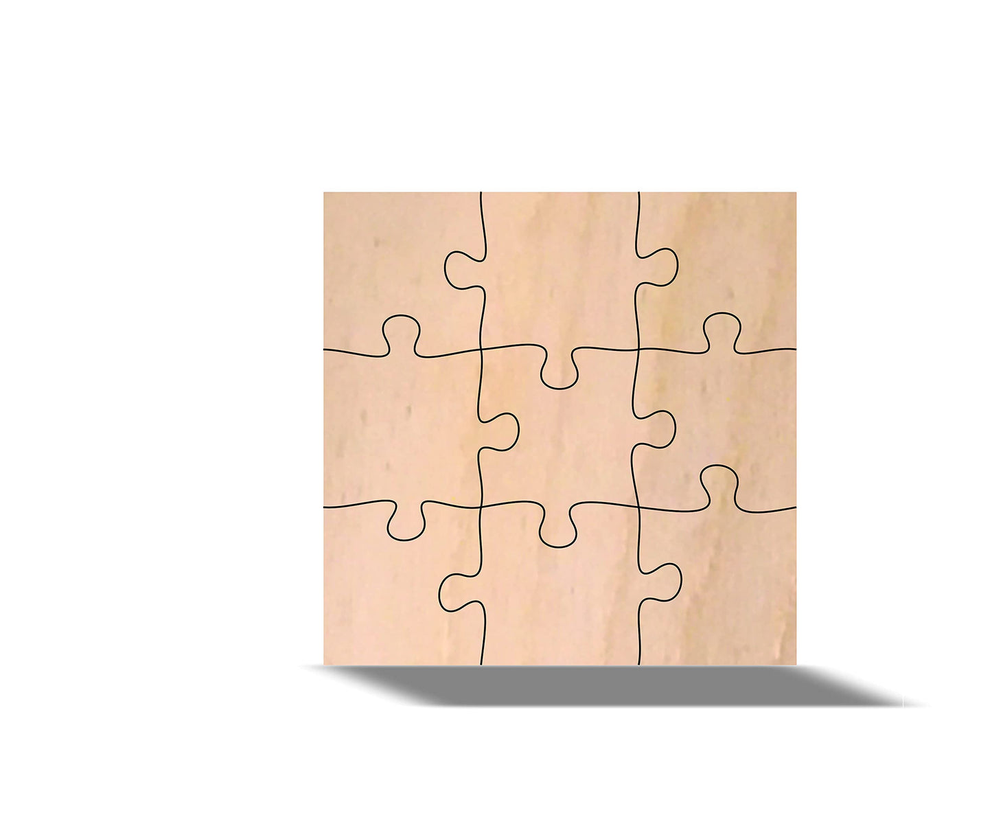 9 Piece Blank Wooden Puzzle, 1/4'' Thick, Crafting Puzzles, Blanks For Sublimination (5X5 Inch Puzzle)