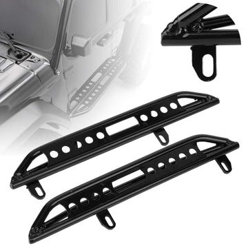 Rc Metal Side Pedal, 2 Pcs Black Metal Side Pedal Plate Available For Scx10 Iii Ax103007 1/10 Rc Car