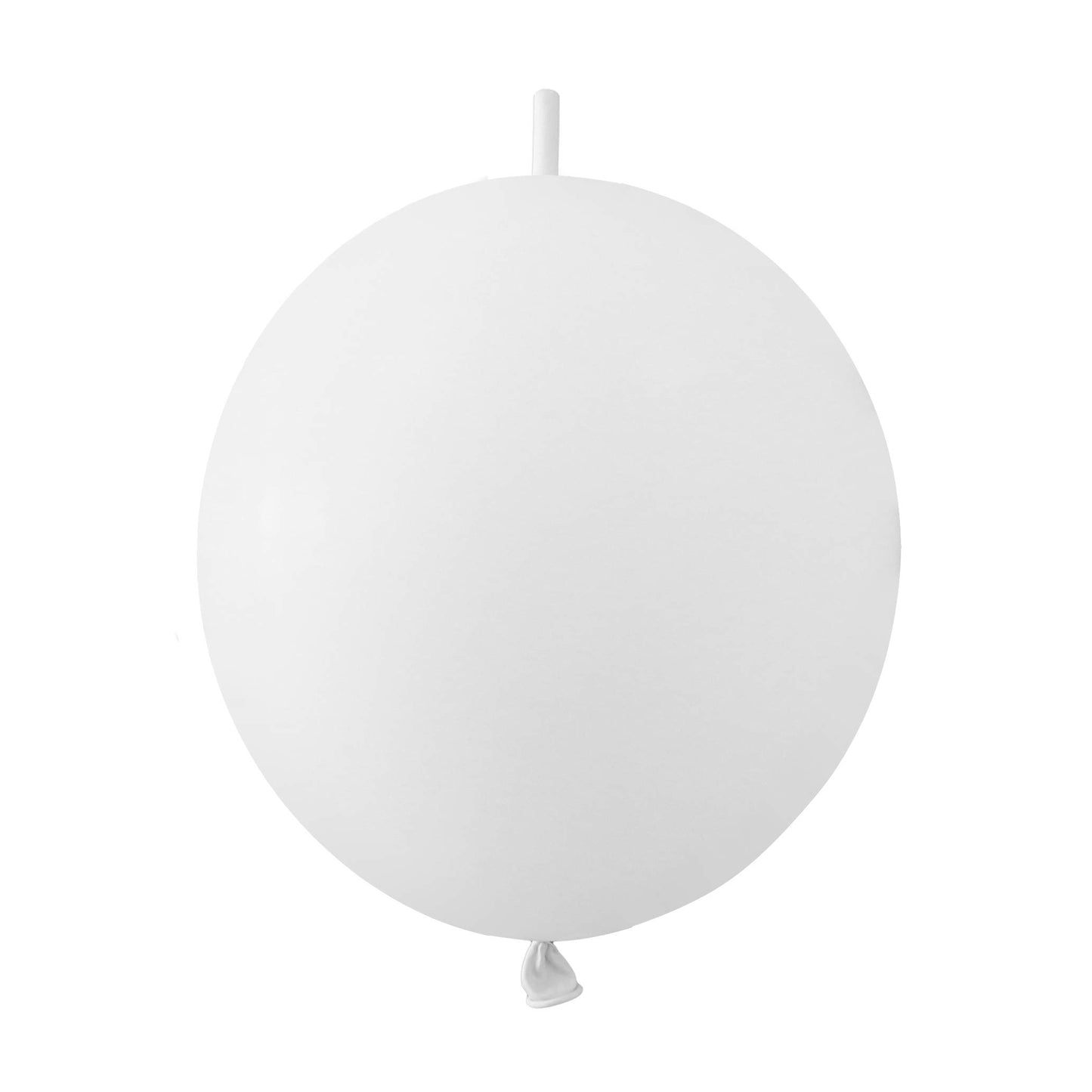 In-Jooyaa 6 Inch White Latex Link Balloon 100 Pcs Quick Linkable Balloon For Party Decoration